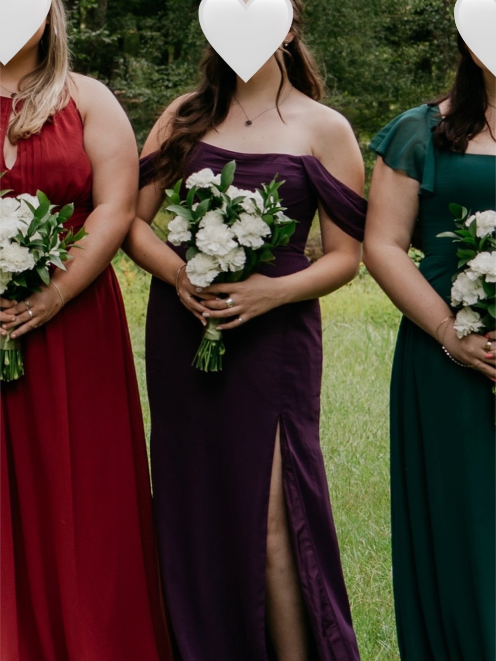 Azazie Saige Grape Off-Shoulder convertible Maxi Dress with Side Slit